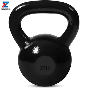 Zy Fitness Zwaartekracht Zwart Gietijzer Gepoedercoat Kettlebell