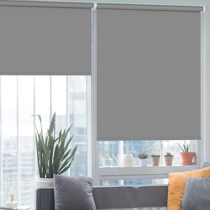 100% poliéster Corea <span class=keywords><strong>Lino</strong></span> Look tela Blackout ventana cortina persianas patrón Horizontal técnica Lisa incorporada - Product Image 6