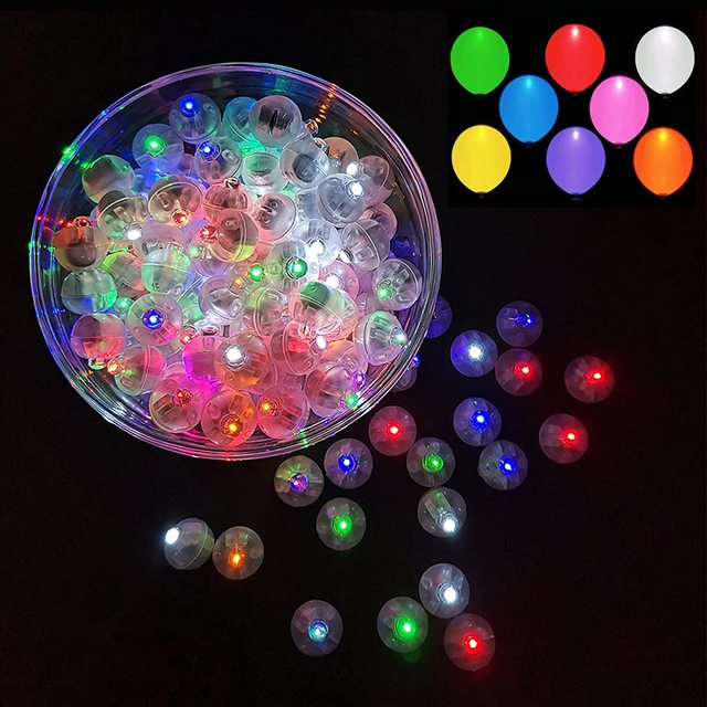 Nicro Glowing Rubber Led Mini Balls Party Supplies Indoor Luminous Colorful Mini Balls Bottle Balloon Filler Birthday Decoration