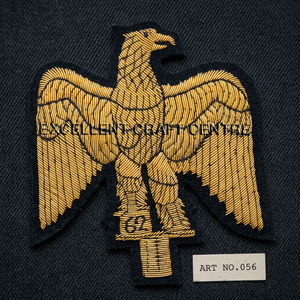 US Eagle 56 High Quality Lace Embroidered Patch <b>Sew</b>-On Fabric Badge Circular Luxury Design for Garment - Product Image 2