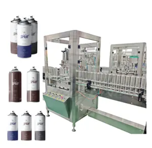 Linha de enchimento automática totalmente automática de aerossol para máquina de enchimento de latas de aerossol