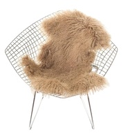 Tapis en fourrure de mouton tibétain véritable, durable, naturel, à poils longs et bouclés, coussin en fourrure d'agneau, blanc/noir/beige/rose, tapis en fourrure de Mongolie sur mesure