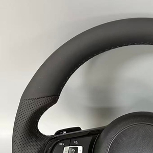 Volante Deportivo de Cuero Negro para <span class=keywords><strong>Volkswagen</strong></span> Golf 7 7.5 GTI MK7 Polo GTS GTD <span class=keywords><strong>GTE</strong></span> R <span class=keywords><strong>Passat</strong></span> CC R-Line, Accesorios para Automóviles - Product Image 5