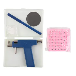 Ear Piercing Tool Kit Earring Piercing Gun Tools Set 98Pcs Ears Nose Navel Lip Piercer Machine Studs Stainless Steel Earrings