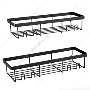 Bathroom <b>Shelf</b> Storage Rack <b>Wall</b> <b>Mounted</b> 2 Tier Metal Organizer For Toilet Shower Gel And Kitchen Use - Product Image 5