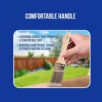 Pinceau à peinture industriel de 2 pouces à angle droit avec manche en bois en forme de queue de castor pour la peinture, le nettoyage, le bricolage, OEM, ODM, OBM