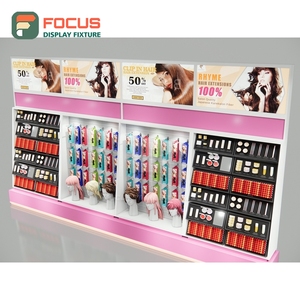 Vitrine de présentation de perruques haut de gamme avec panneau en verre, tiroir éclairé et étagères multiples pour extensions capillaires - Product Image 3