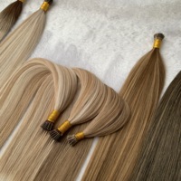 Extensions de cheveux humains 100% vierges Remy pleine longueur, pointe en kératine pré-collée, qualité supérieure, double épaisseur, épaisses, fabriquées à la machine