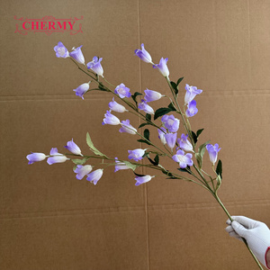 DC241 <span class=keywords><strong>Campanula</strong></span> Artificiale in Seta Viola Lavanda, Stelo Lungo 104cm, per Centrotavola e Decorazioni ad Arco - Product Image 2