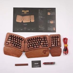 Milieuvriendelijk Mahonie Ergonomische Draadloze Rgb Backlit Digitaal Mechanisch Toetsenbord Nieuwe Drie-Mode Split Voor Andere Seks - Product Image 2