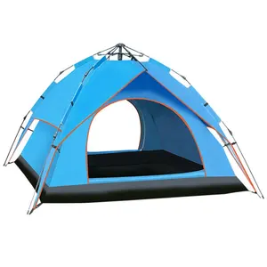 Outdoor Dubbellaags 3-4 Personen Tent Automatische Camping Tent Strand Travel Tent Waterdicht