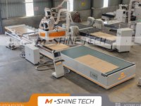 Máquina de Grabado CNC para Madera con Área de Trabajo de 2100*3700 para Muebles, Equipada con Sierra y Dispositivo de Perforación en Fila