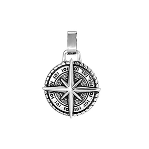 Collar con Colgante de Brújula Vintage SYX de Acero Inoxidable, Estilo Náutico, para Hombre, Inspirado en el <span class=keywords><strong>Cristianismo</strong></span>, para Aniversario - Product Image 4