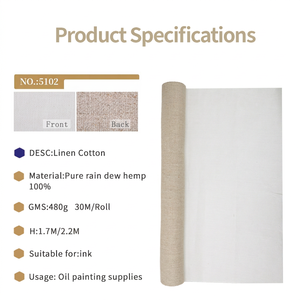 Keep Smiling Vendita Diretta <span class=keywords><strong>di</strong></span> Materiali Artistici, <span class=keywords><strong>Tela</strong></span> Artistica 480g, Rotolo <span class=keywords><strong>di</strong></span> <span class=keywords><strong>Tela</strong></span> in <span class=keywords><strong>Canapa</strong></span> 100% Pura per <span class=keywords><strong>Pittura</strong></span> Artistica - Product Image 2