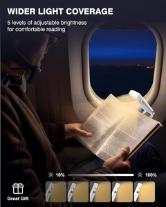 Chất lượng cao USB có thể sạc lại đèn đọc sách mới nhất phong cách thời trang Clip cuốn sách ánh sáng trắng tốt cho phòng ngủ giá rẻ giá - Product Image 2