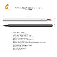 Pena Stylus Aktif Octagon, Pena Stylus Layar Sentuh Aktif Kapasitif Kustom Paduan Aluminium dengan Penolakan Telapak Tangan