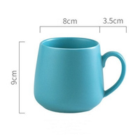 Tasse en céramique avec logo personnalisé en Chine Fabrication de tasses à café en céramique en forme de ventre empilable à large bouche noire