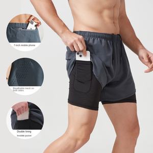DFU90 Short de sport respirant à séchage rapide, double couche, pour homme, idéal pour la gym et le basketball - Product Image 1