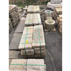 Pavés en granit gris antique de Chine, récupérés, pour jardin, patio rustique - Product Image 2