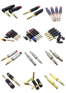 High End RCA Connector 6.35mm Male Female RCA Copper Gold Plated Plug Connector 6.35 Mm To RCA Socket AV Adapter 6.5mm Jack Plug