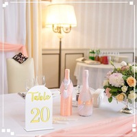 Numéros de Table de Mariage Décoration, Chiffres Acryliques Givrées en Arche pour Tables de Mariage