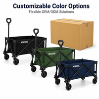 Carrito Plegable Negro para Camping, Jardín y Uso General con Mango Ajustable, Compatible con OEM y ODM