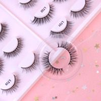 Cils en vison courts quotidiens 12MM, cils en vison faits à la main, fournisseur de cils personnalisés, boîte à cils naturels, faux cils en gros