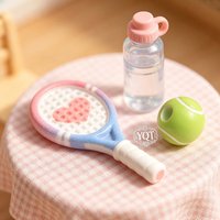 Nouveaux charms en résine en forme de raquette de tennis pour la création de bijoux faits main en colle crème DIY et la décoration
