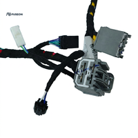 Rangkaian Kabel Multi-Fungsi Instrumen Otomatis Selubung Kepang Kuning-Hitam Kabel Otomotif Kustom OEM 12V 24V