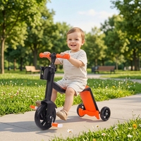 Vélo à 3 roues pour enfants, 3 en 1 multifonctionnel, avec siège, à roulettes, trottinette pour bébé, voiture à pédales pour enfants de 2 à 6 ans