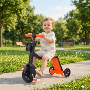 Vélo à 3 roues pour enfants, 3 en 1 multifonctionnel, avec siège, à roulettes, trottinette pour bébé, voiture à pédales pour enfants de 2 à 6 ans - Product Image 3