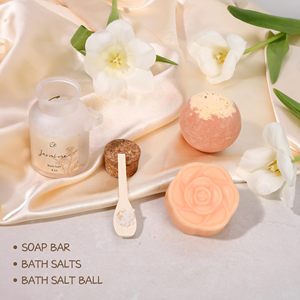 Set de Regalo de Baño de Jazmín Orgánico a Base de Hierbas para Mujer, Aroma Personalizado, Paquete de Spa Moderno para el Cuidado Personal, Crema OEM/ODM para Mamá, Novia, Hermana, Tía - Product Image 4