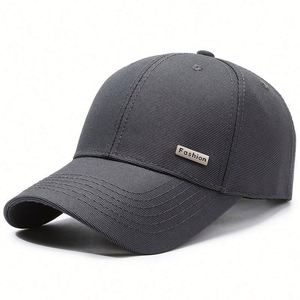 Mens Spring Autumn Sun protection Sports <b>Cap</b> Small Iron Label Simple Atmospheric Dome <b>Plain</b> Baseball <b>Cap</b> - Product Image 3