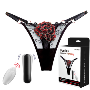 รีโมทคอนโทรลแบบถอดได้สำหรับผู้หญิง ของเล่นทางเพศเพื่อความสุขส่วนตัว ชุดชั้นในแบบสวมใส่ได้ มินิไวเบรเตอร์ กางเกงในลูกไม้ - Product Image 1