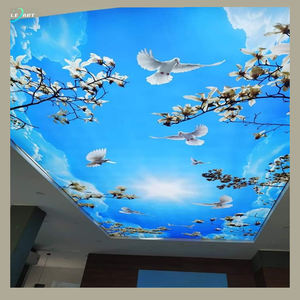 Tendances <span class=keywords><strong>Tiktok</strong></span> Maisons prêtes à installer Plafond de toiture tendue en PVC de luxe à impression UV 3d pour maison préfabriquée - Product Image 5