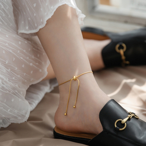 <span class=keywords><strong>Bracciale</strong></span> alla caviglia con catena <span class=keywords><strong>sottile</strong></span> in <span class=keywords><strong>oro</strong></span> Non appannato alla moda in acciaio inossidabile regolabile in <span class=keywords><strong>oro</strong></span> <span class=keywords><strong>sottile</strong></span> con catena di serpente braccialetto alla caviglia per le donne - Product Image 6