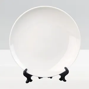 Sublimation Fully Custom 3D Ceramic Plates Logo Print Blank White Ceramic Plate