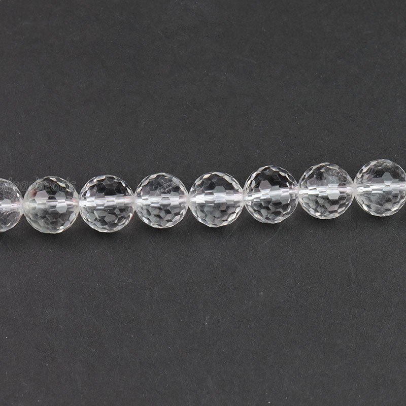Wholesale Real Natural Faceted Clear Quartz Beads, Gemstone Cut Rock Crystal Bead Strand for DIY Jewelry Making, Length 36cm 14