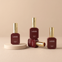 Flacon carré en verre personnalisé de 11 ml pour vernis à ongles, avec pinceau fait main, flacon vide en verre pour vernis à ongles, gravure écologique pour marque de produits pour les ongles