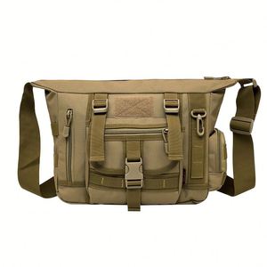 กระเป๋าเป้สะพายหลังเดี่ยวสำหรับแล็ปท็อป 14 นิ้ว รุ่น Factory Tactical Outdoor ใส่เอกสาร A4 ได้ พร้อมช่อง Molle แบบ Messenger Bag สไตล์สปอร์ต สำหรับฤดูร้อน - Product Image 1