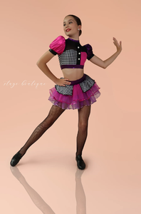 Vêtements de danse pour filles Crop Top Stage Boutique Sequin Fringe Jazz/ Tap Dance Wear Girls Dance Leotard for Performance - Product Image 2