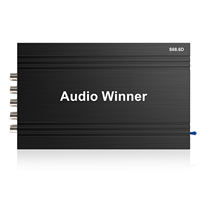 AudioWinner S68.6D Amplificateur de puissance audio professionnel pour voiture Classe D Télécommande LCD Égaliseurs 2 canaux Crossovers