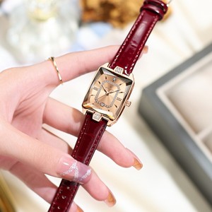 Montre carrée pour femme POEDAGAR, montre à quartz décontractée à bracelet en cuir étanche et tendance, vente en direct en ligne - Product Image 3