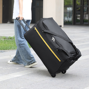 Unisex New Multifunctional 100L 2-<b>Wheel</b> Durable Travel Trolley Luggage Bag <b>Backpack</b> Rucksack Compressible Shoulder Straps - Product Image 2