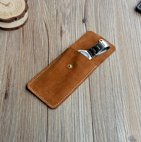 Étui de montre de voyage vintage unisexe pour homme en cuir de vache véritable souple, petit mini sac