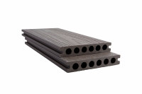 Planches de terrasse modernes en co-extrusion WPC Plancher composite imperméable antidérapant et résistant aux UV pour jardin, patio, terrasse, parc en bois