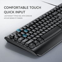Ensemble clavier et souris filaires pour jeux AULA AC106, USB, 104 touches, touches gravées au laser, pour PC, bureau, utilisateurs de bureau