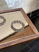 Bracelet rond poli en cristal naturel brun fumé Sinyore - Cadeau - quartz fumé