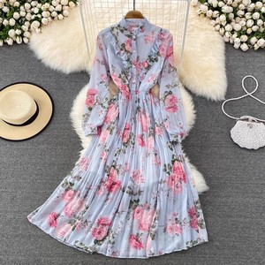 sachin and babi light blue dress Women's Floral Print Lace V-Neck Halter Dress,Bohemian Pleated Tie Front  Sleeveless Midi Dress,Plus Size French Elegant Halter Dress for Beach  Holiday,Women's Summer Dresses