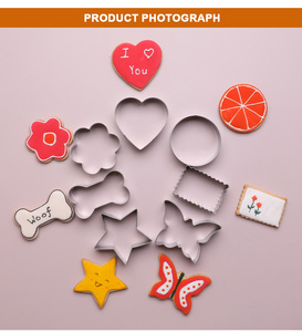 Köpek kemik şekli kurabiye kalıbı set dahil 8 adet paslanmaz çelik kurabiye kesici bisküvi kesici - Product Image 3